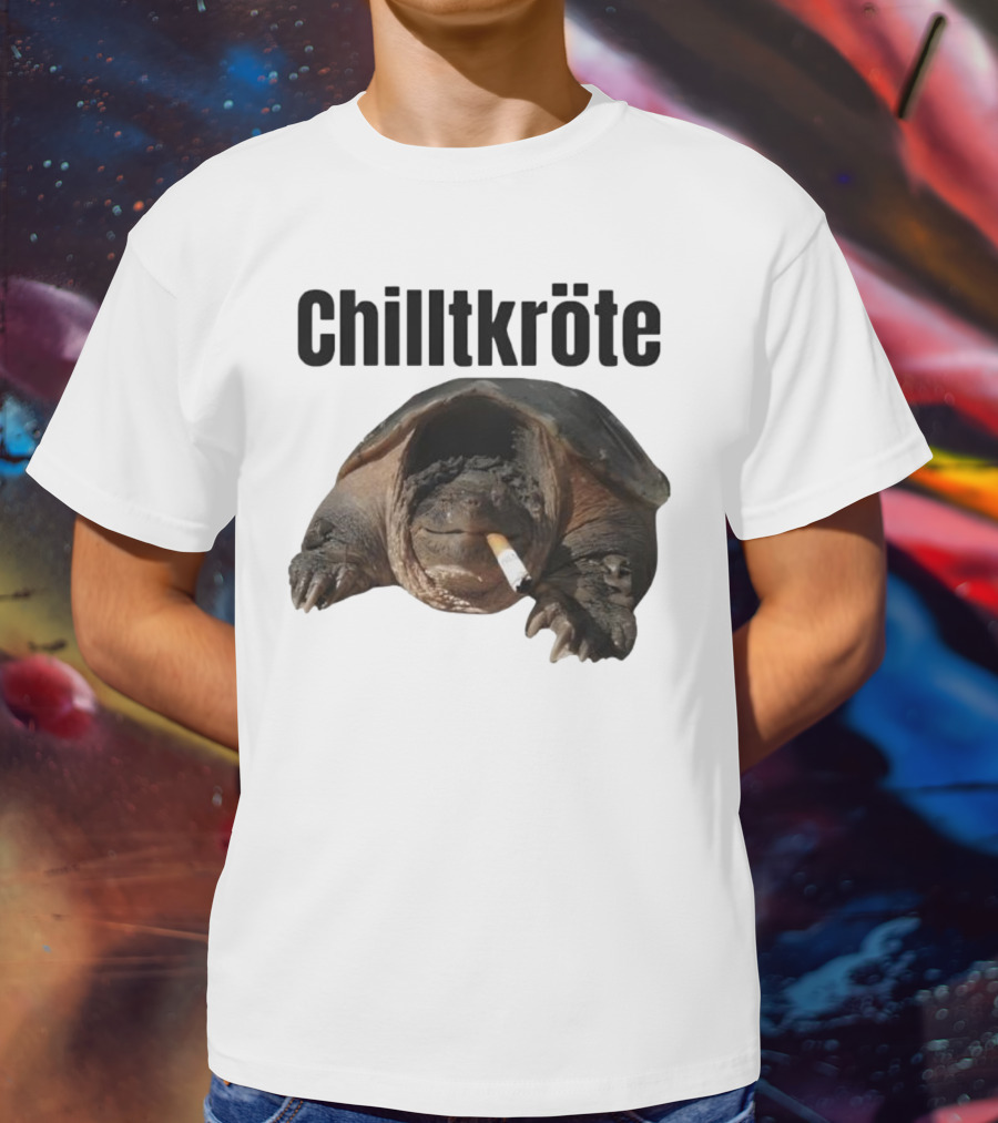 Chilltkröte Snapping Turtle With Cigarette Chelydra Serpentina T-Shirt