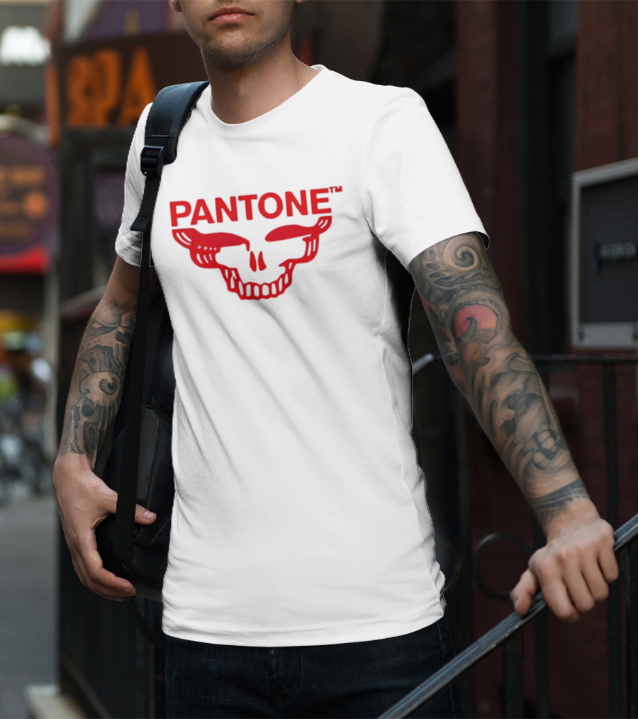 Grateful Red SYF Stealie Pantone Skull Red T-Shirt