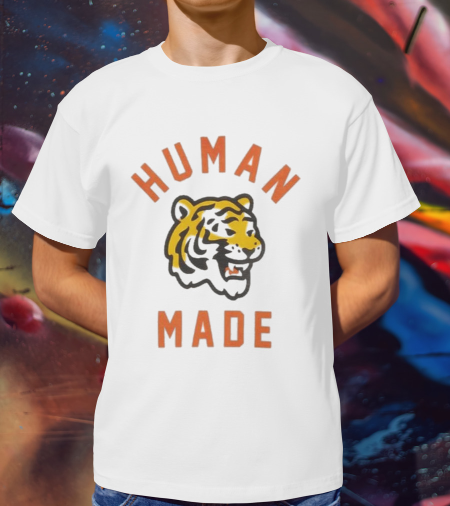 Human Made Tiger Head Vintage Style T-Shirt