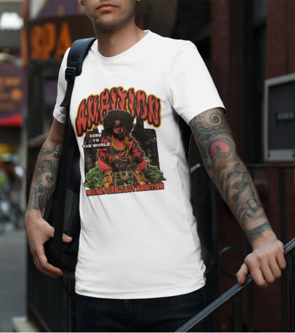 Ambition Zero To The World Money Can't Buy Ambition Golden Chains And City Skyline T-Shirt