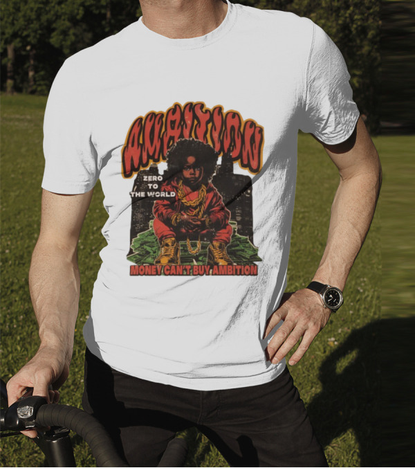 Ambition Zero To The World Money Can't Buy Ambition Golden Chains And City Skyline T-Shirt