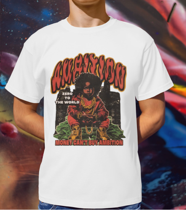 Ambition Zero To The World Money Can't Buy Ambition Golden Chains And City Skyline T-Shirt