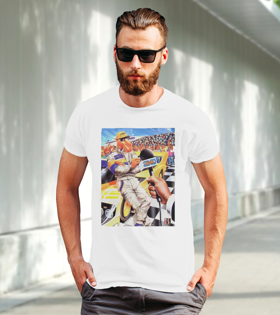 Camel GT Racing Driver Interview Checkered Flag Scene T-Shirt