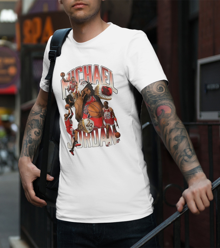 Michael Jordan NBA Bulls Champion Iconic Moments T-Shirt