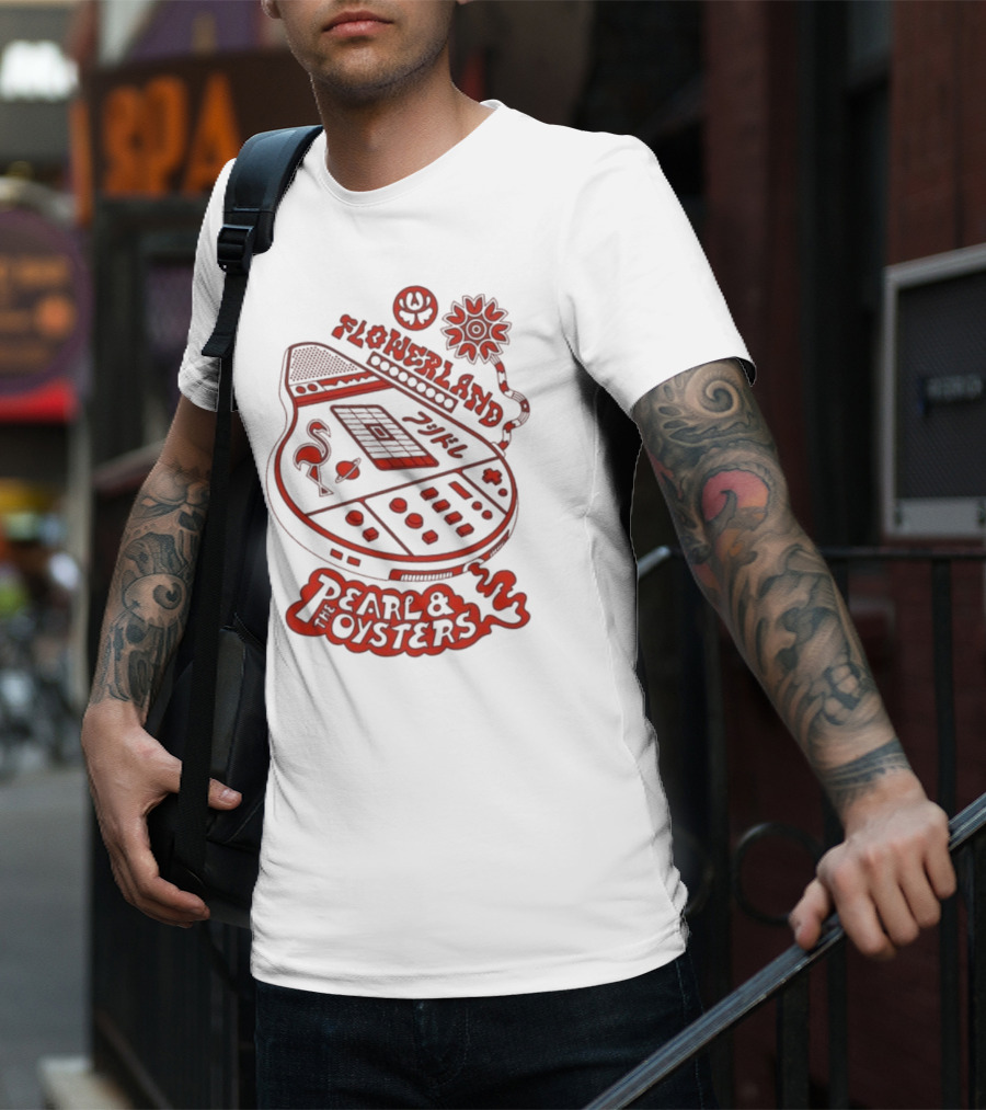 Flowerland Pearl & The Oysters Flamingo Synth Graphic T-Shirt