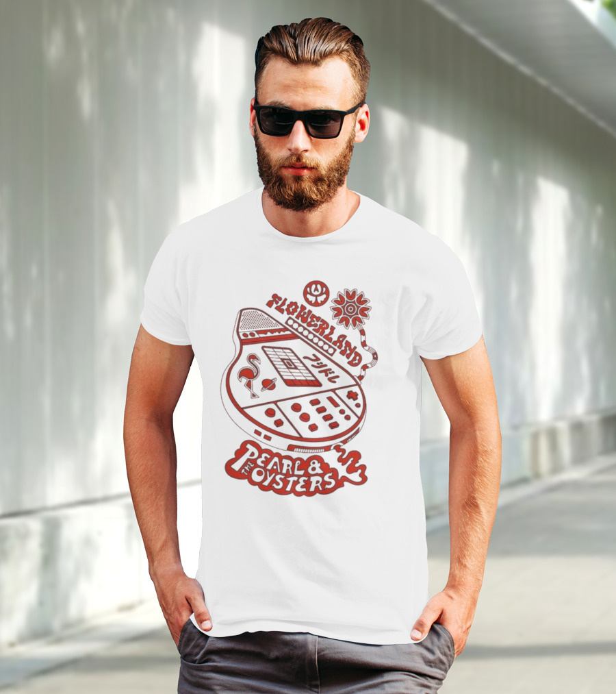 Flowerland Pearl & The Oysters Flamingo Synth Graphic T-Shirt