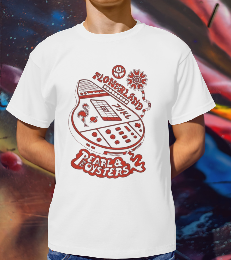 Flowerland Pearl & The Oysters Flamingo Synth Graphic T-Shirt