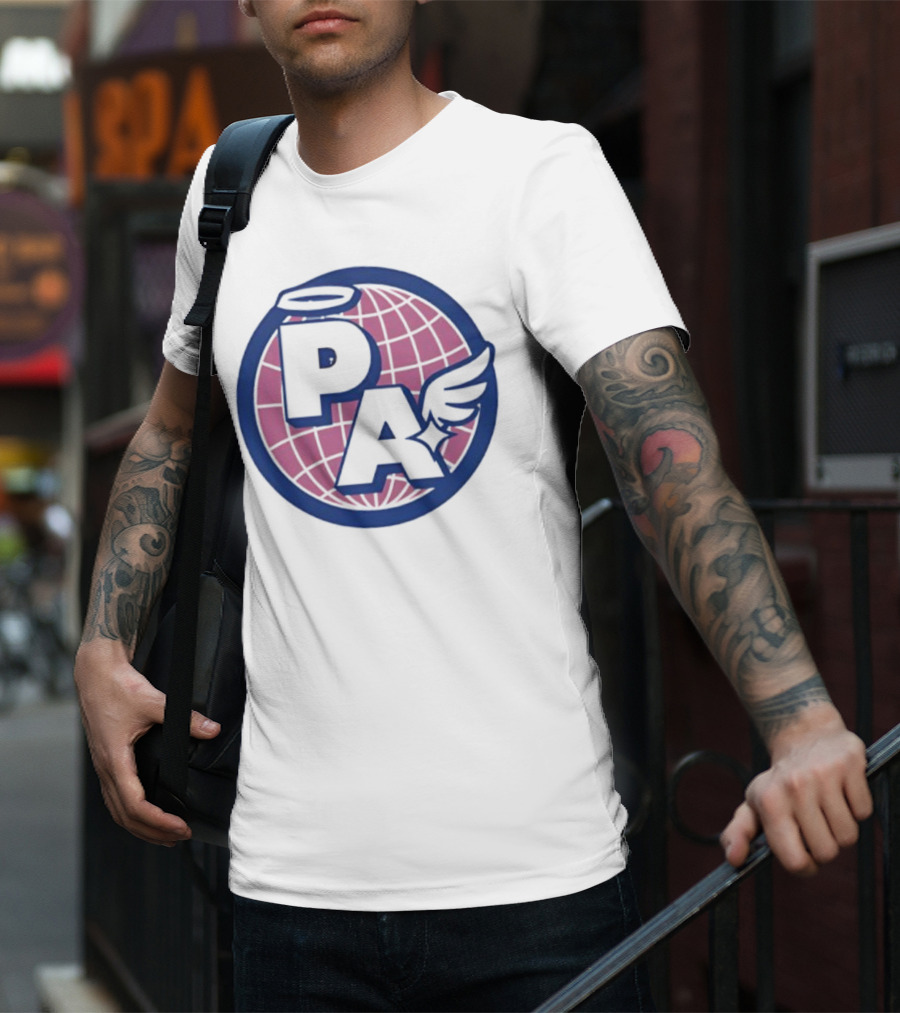 Project AEON Ethereum NFT Collection PA Halo Wing Pink Globe T-Shirt