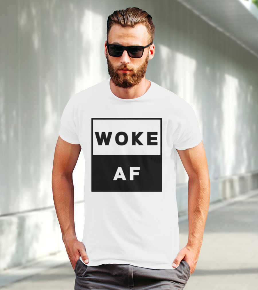 David Wearing Woke Af Bold Statement Trendy Phrase T-Shirt