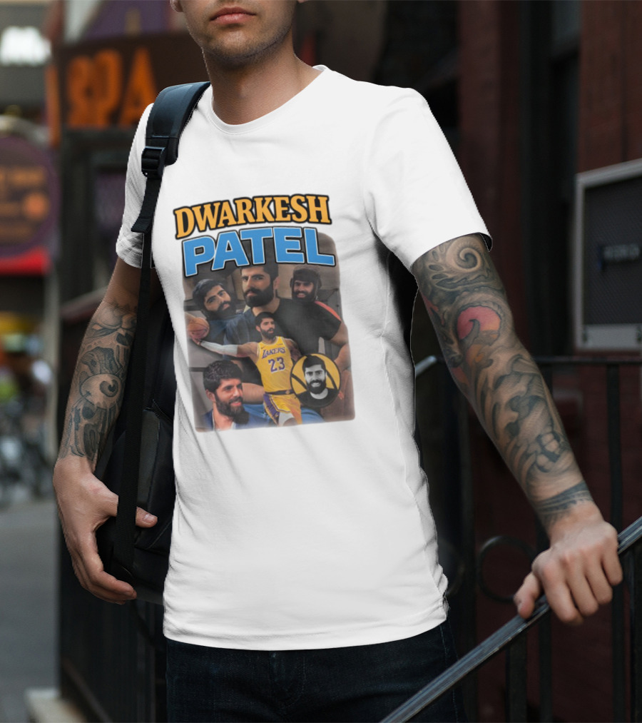 Dwarkesh Patel Lakers 23 Basketball Tribute T-Shirt