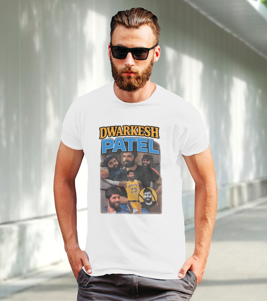Dwarkesh Patel Lakers 23 Basketball Tribute T-Shirt