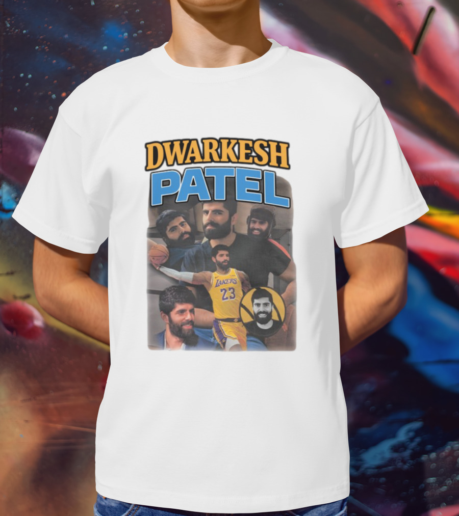 Dwarkesh Patel Lakers 23 Basketball Tribute T-Shirt