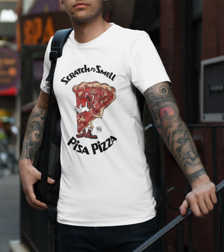 Scratchn Smell Pisa Pizza Slice Fun T-Shirt
