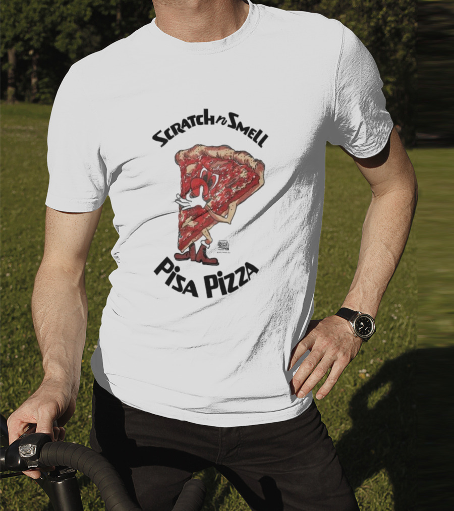 Scratchn Smell Pisa Pizza Slice Fun T-Shirt