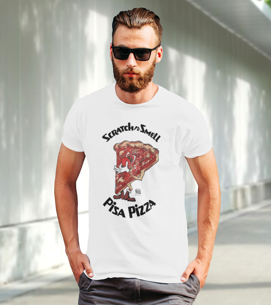 Scratchn Smell Pisa Pizza Slice Fun T-Shirt