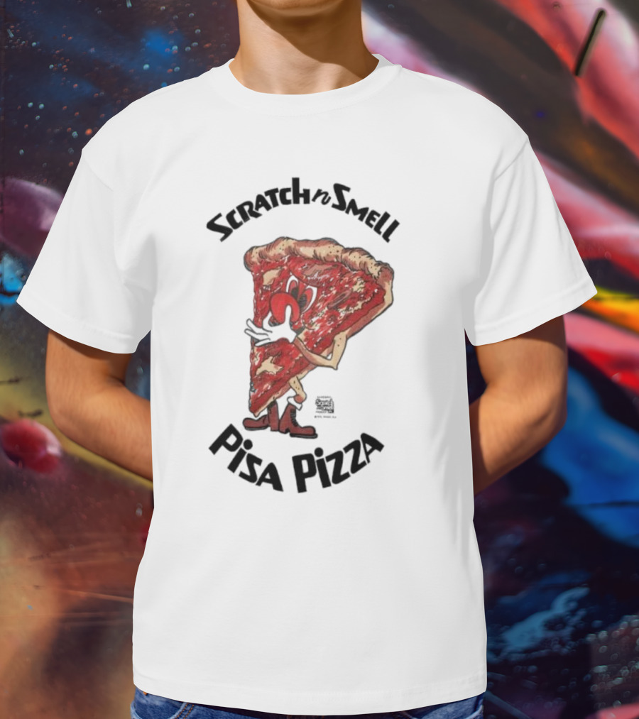 Scratchn Smell Pisa Pizza Slice Fun T-Shirt