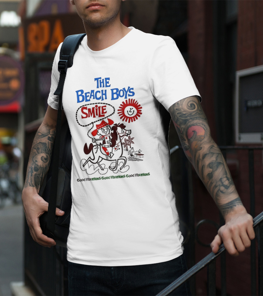 The Beach Boys Smile Album Artwork Sunshine Surfing Vibes T-Shirt