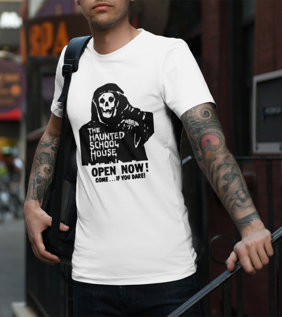 The Haunted School House Horror Movie Eerie Childhood Education Ghost Story T-Shirt