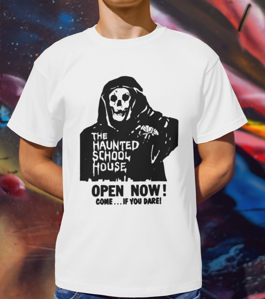 The Haunted School House Horror Movie Eerie Childhood Education Ghost Story T-Shirt