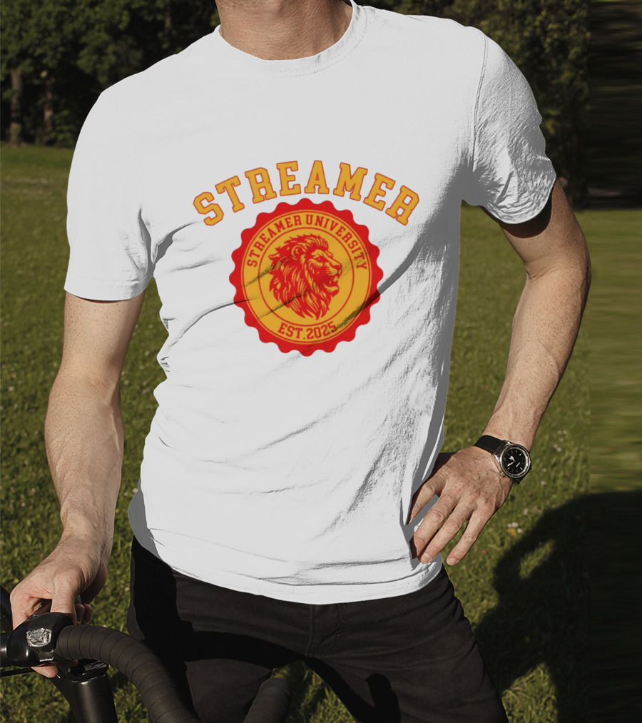 Streamer University Est 2025 Lion Emblem T-Shirt