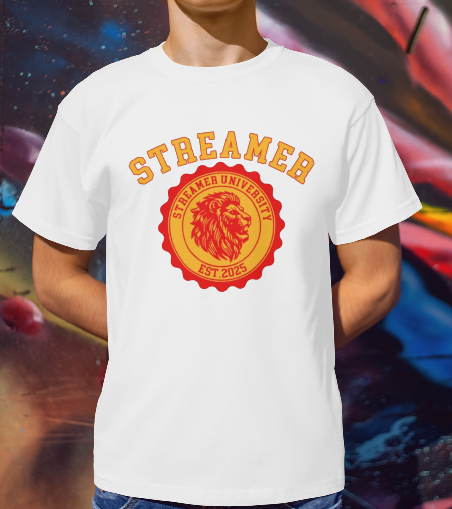 Streamer University Est 2025 Lion Emblem T-Shirt