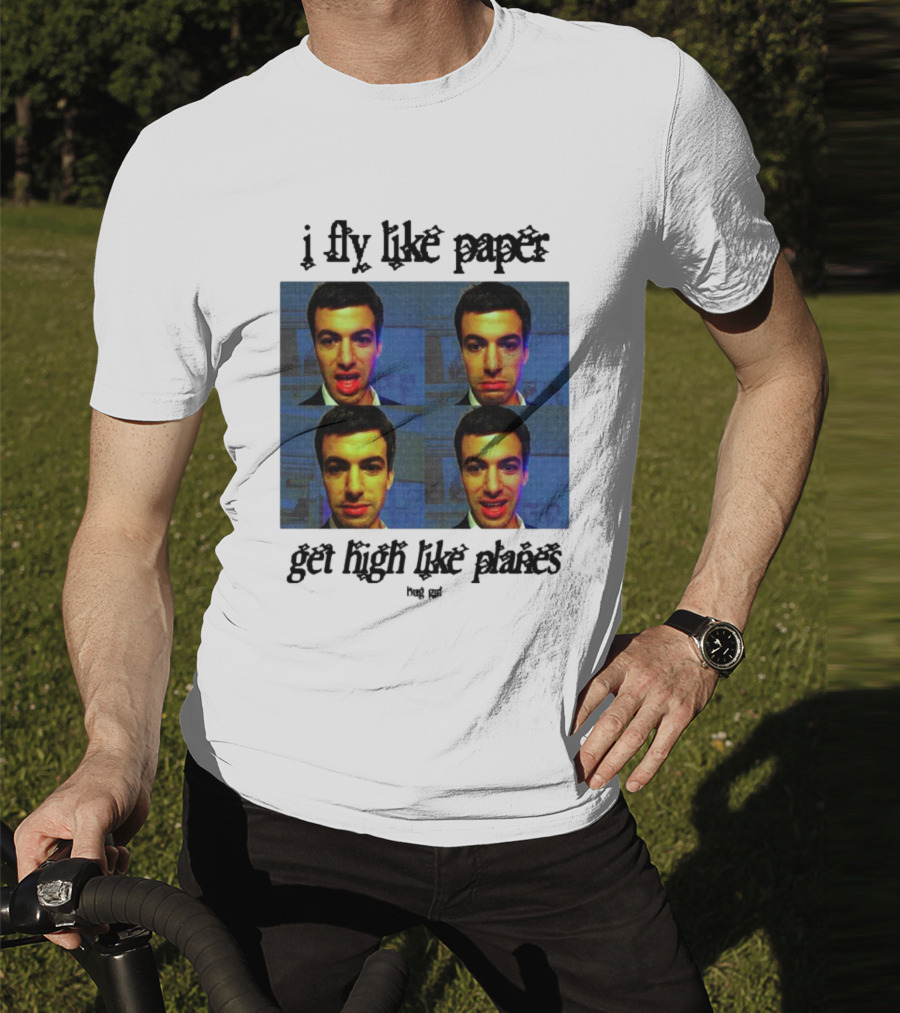 Bug Girl I Fly Like Paper Get High Like Planes Four Faces T-Shirt
