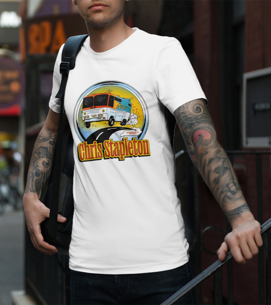 Chris Stapleton Youth Bus Flying Road Adventure T-Shirt