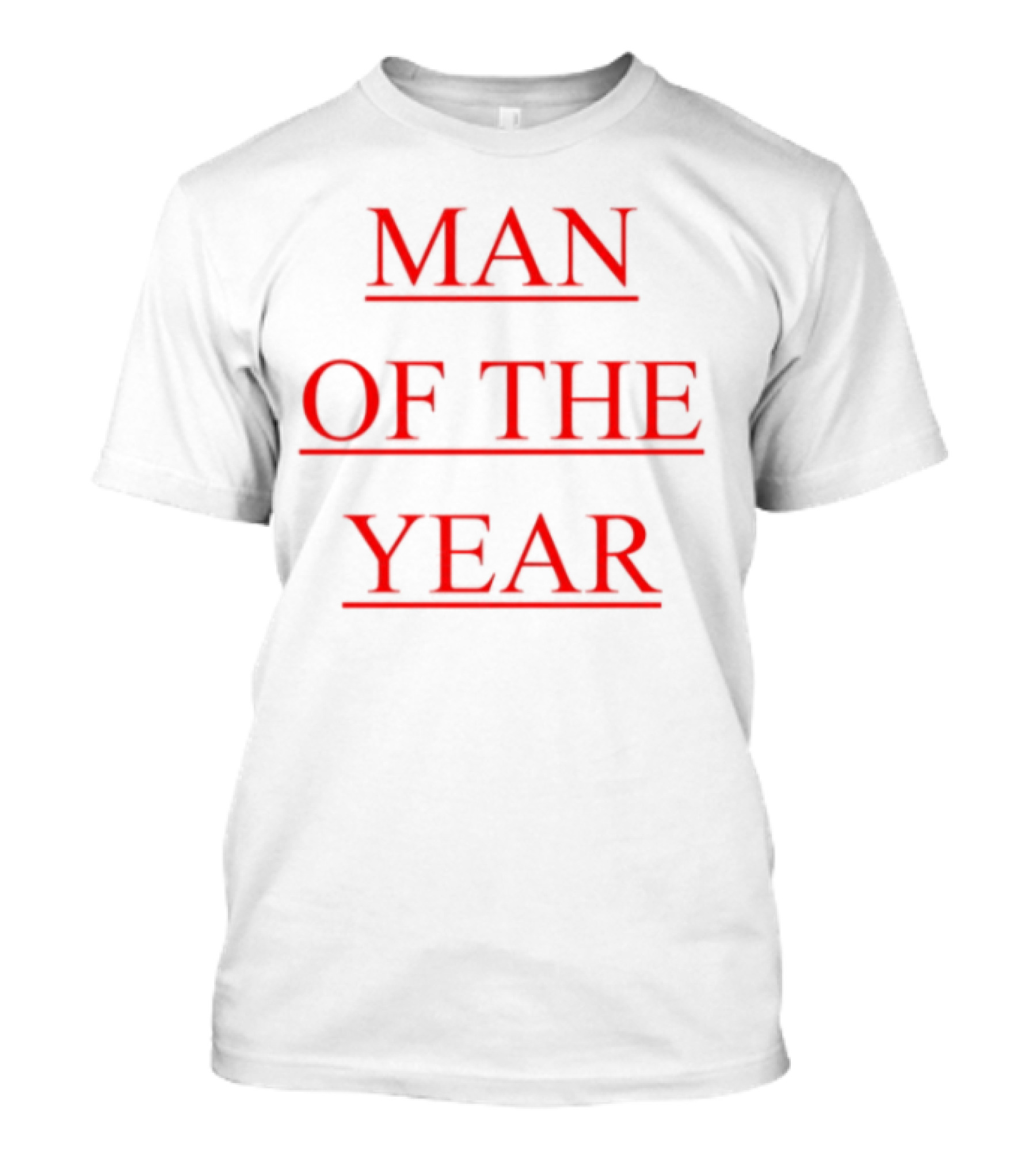 MAN OF THE YEAR MOTY PHOTO RED TEXT DESIGN T-Shirt