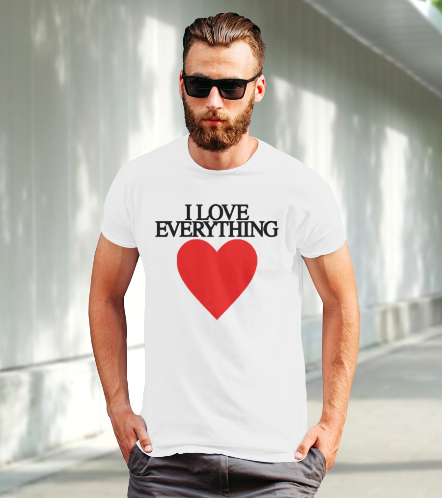 Mira Joyce I Love Everything Heart Red Graphic Style T-Shirt