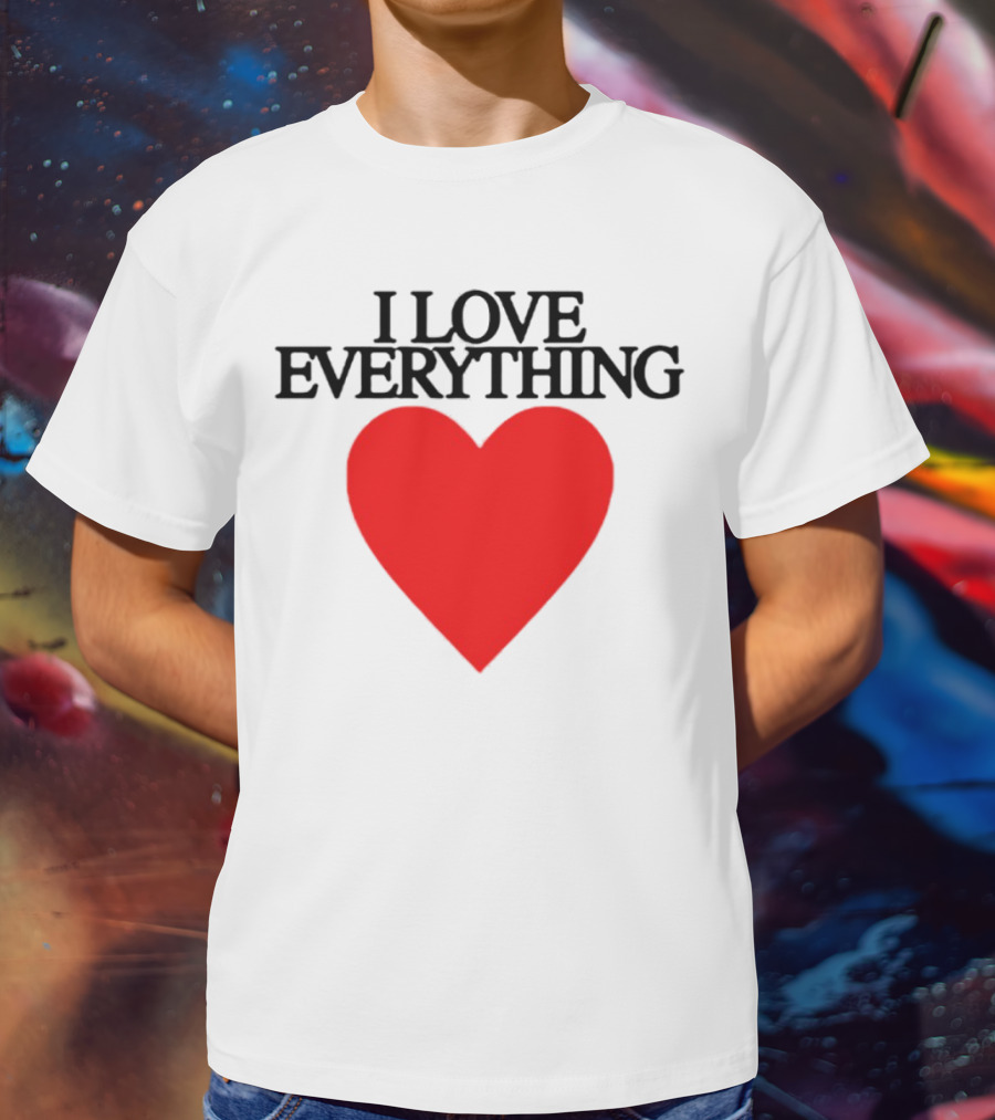 Mira Joyce I Love Everything Heart Red Graphic Style T-Shirt