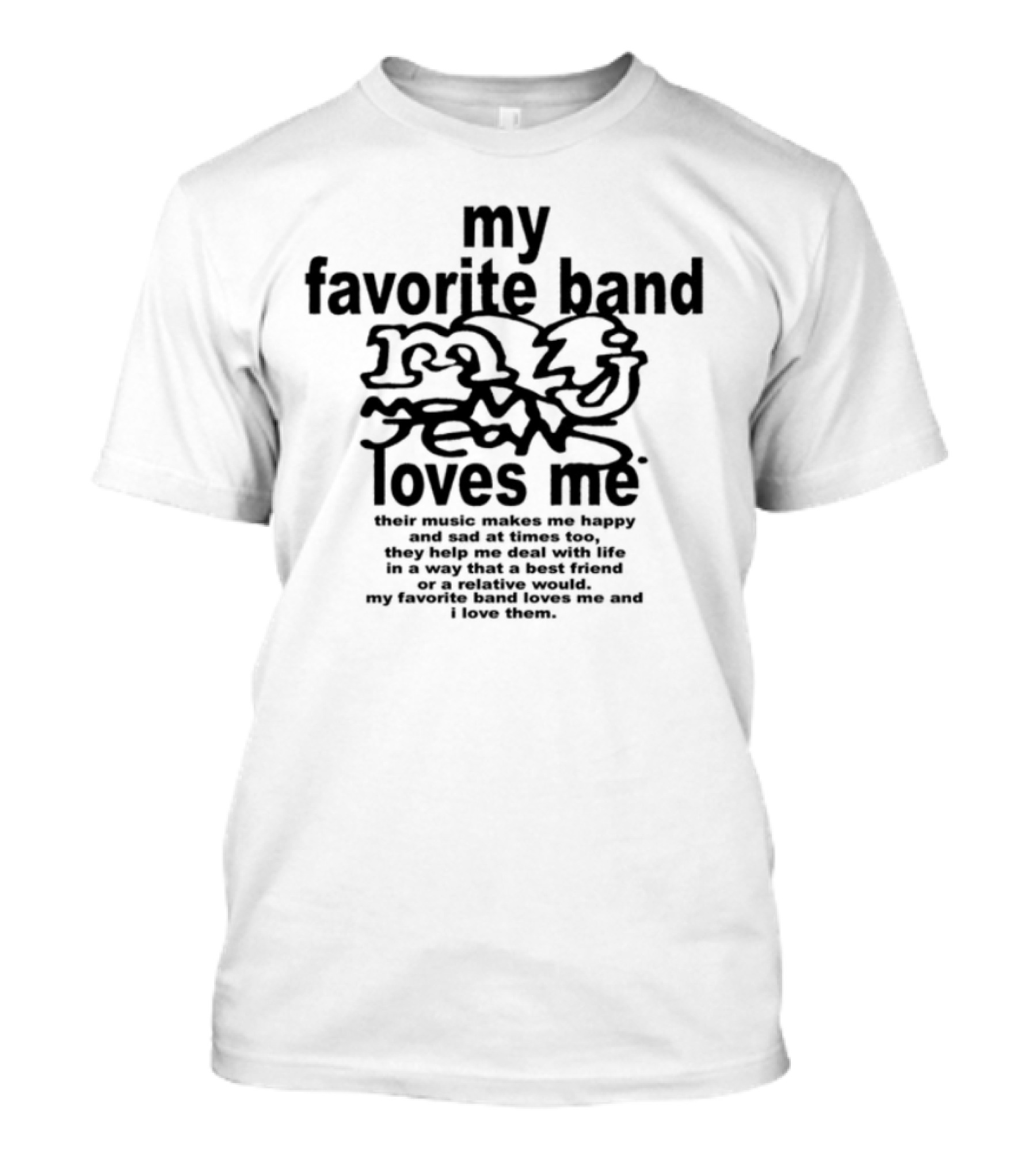 Momjeansweb My Favorite Band Loves Me Vintage Tour Dategraphic T-Shirt