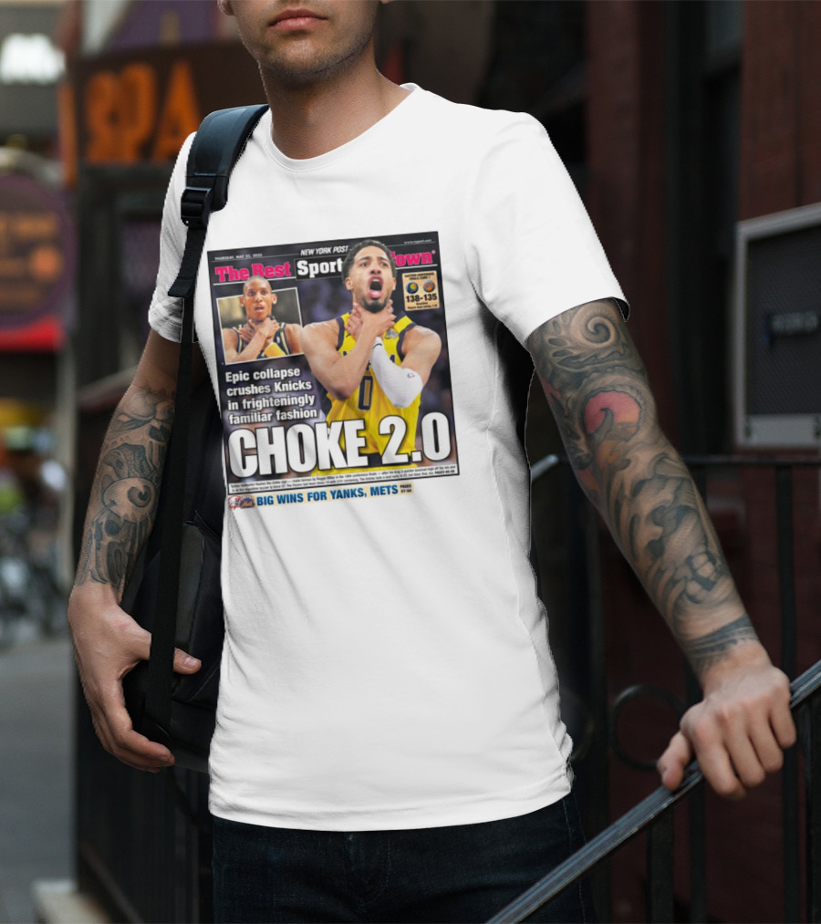 New York Post Epic Collapse Choke 2.0 Knicks Frighteningly Familiar Fashion T-Shirt