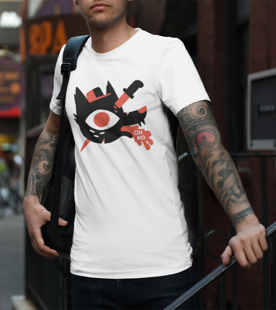 Oh No Dog Knife Eye Graphic T-Shirt