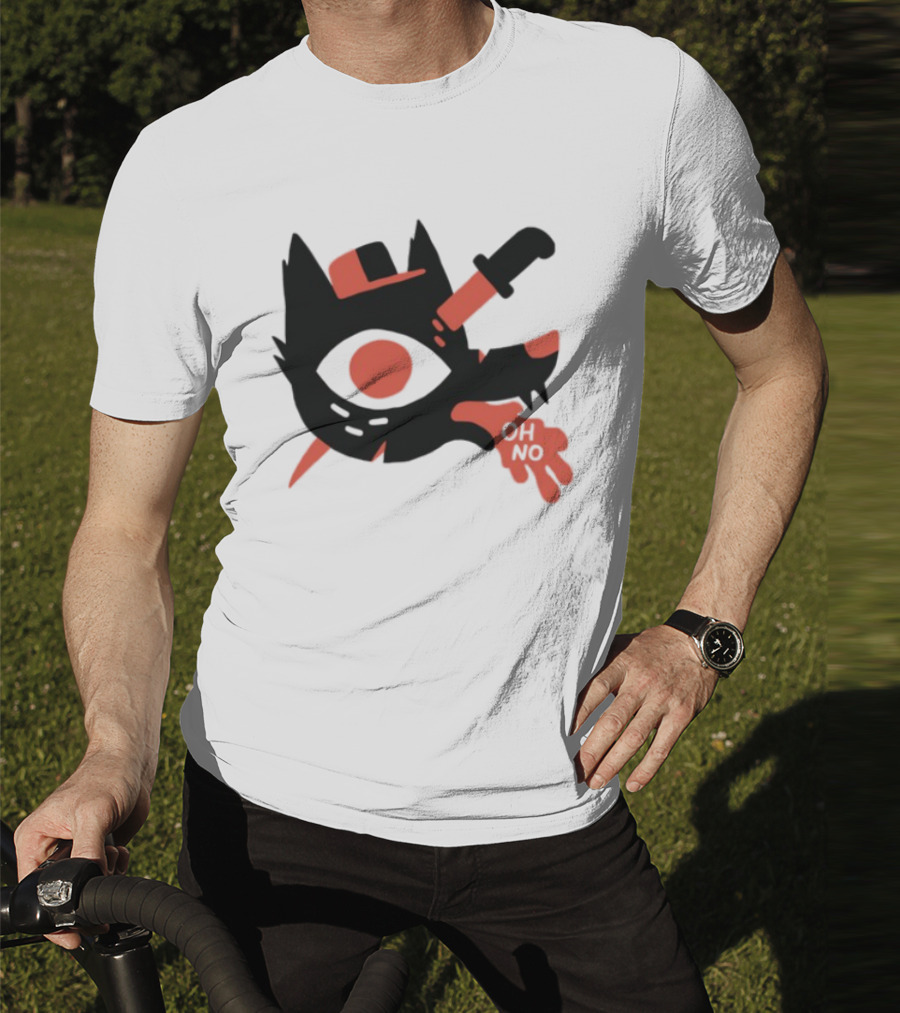 Oh No Dog Knife Eye Graphic T-Shirt