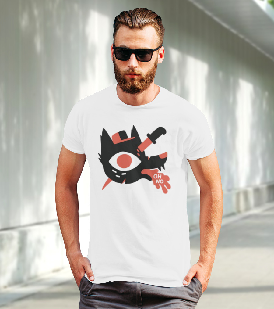 Oh No Dog Knife Eye Graphic T-Shirt