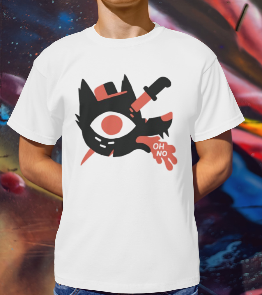 Oh No Dog Knife Eye Graphic T-Shirt