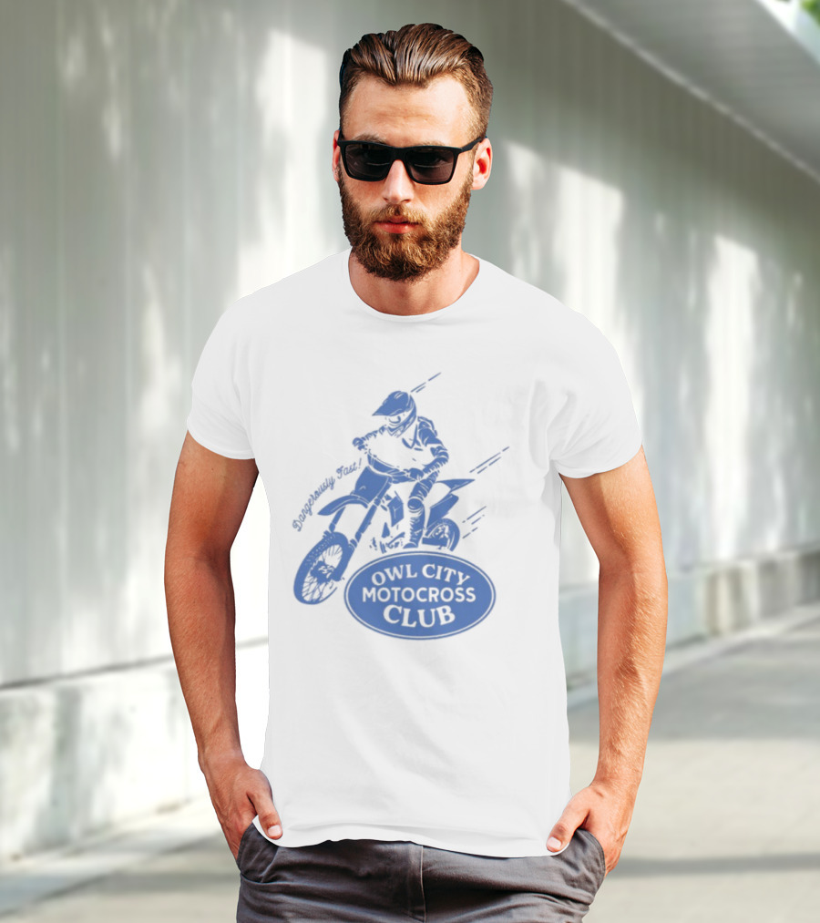 Owl City Motocross Club Dirt Bike Racer Adventure T-Shirt
