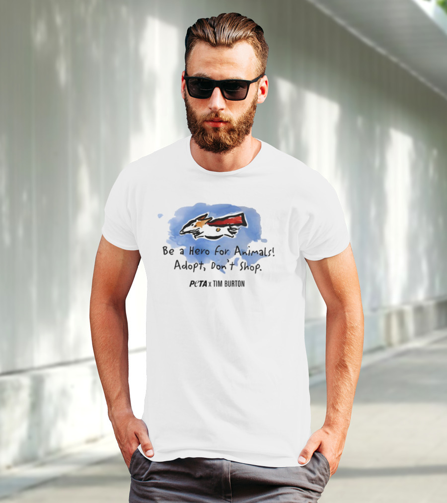 Peta X Tim Burton Hero For Animals Super Levi T-Shirt