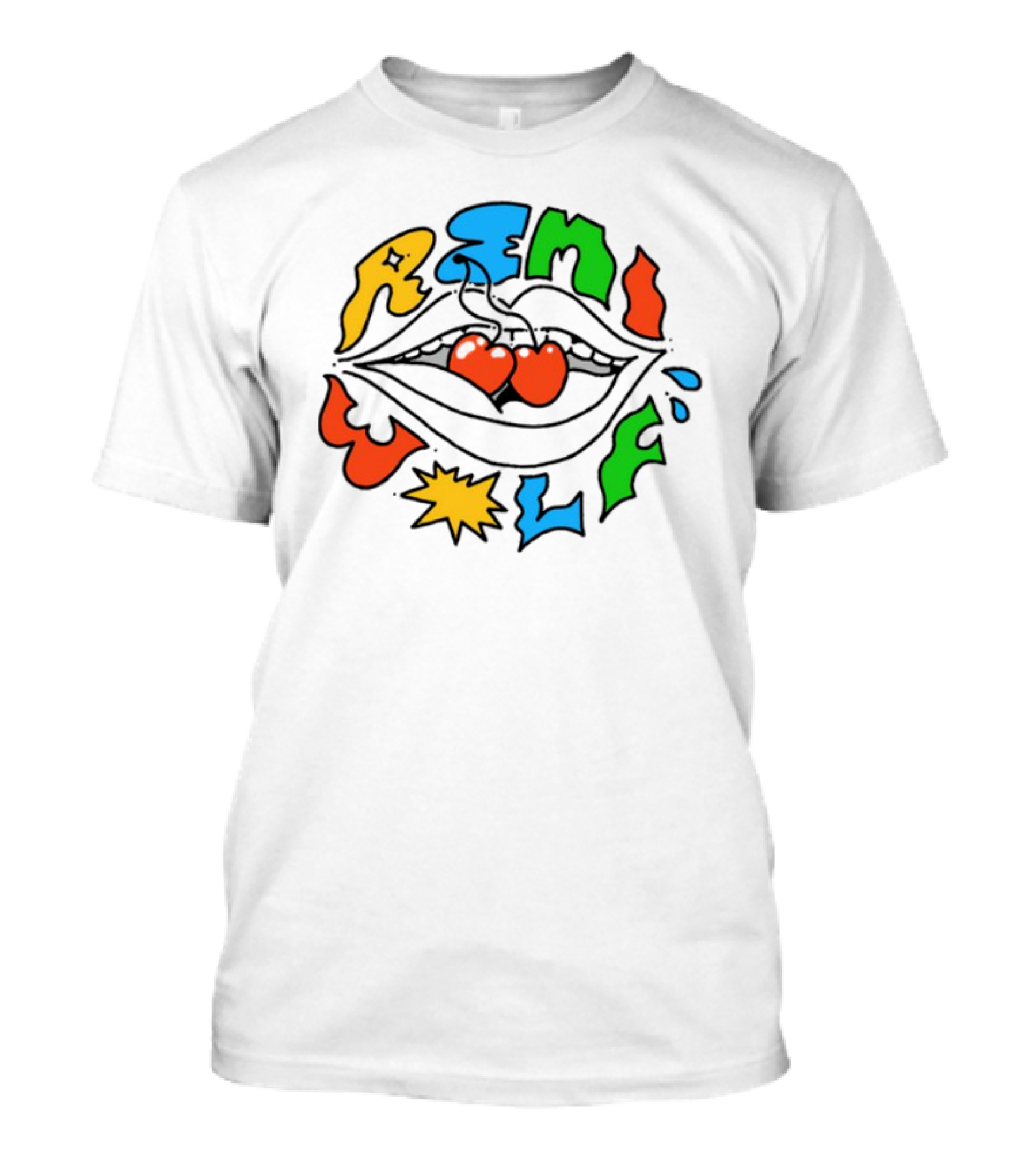 Remi Wolf Cherries Colorful Abstract Text Bright And Playful Style T-Shirt