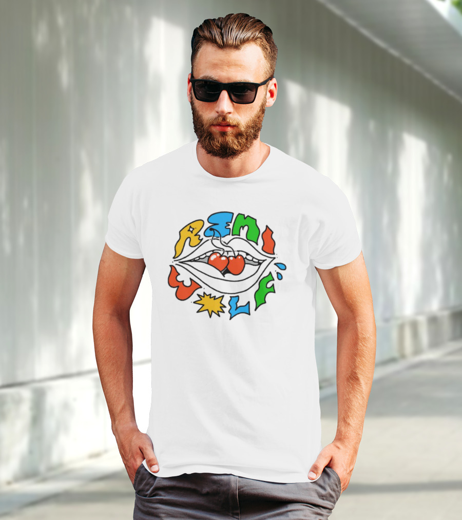 Remi Wolf Cherries Colorful Abstract Text Bright And Playful Style T-Shirt