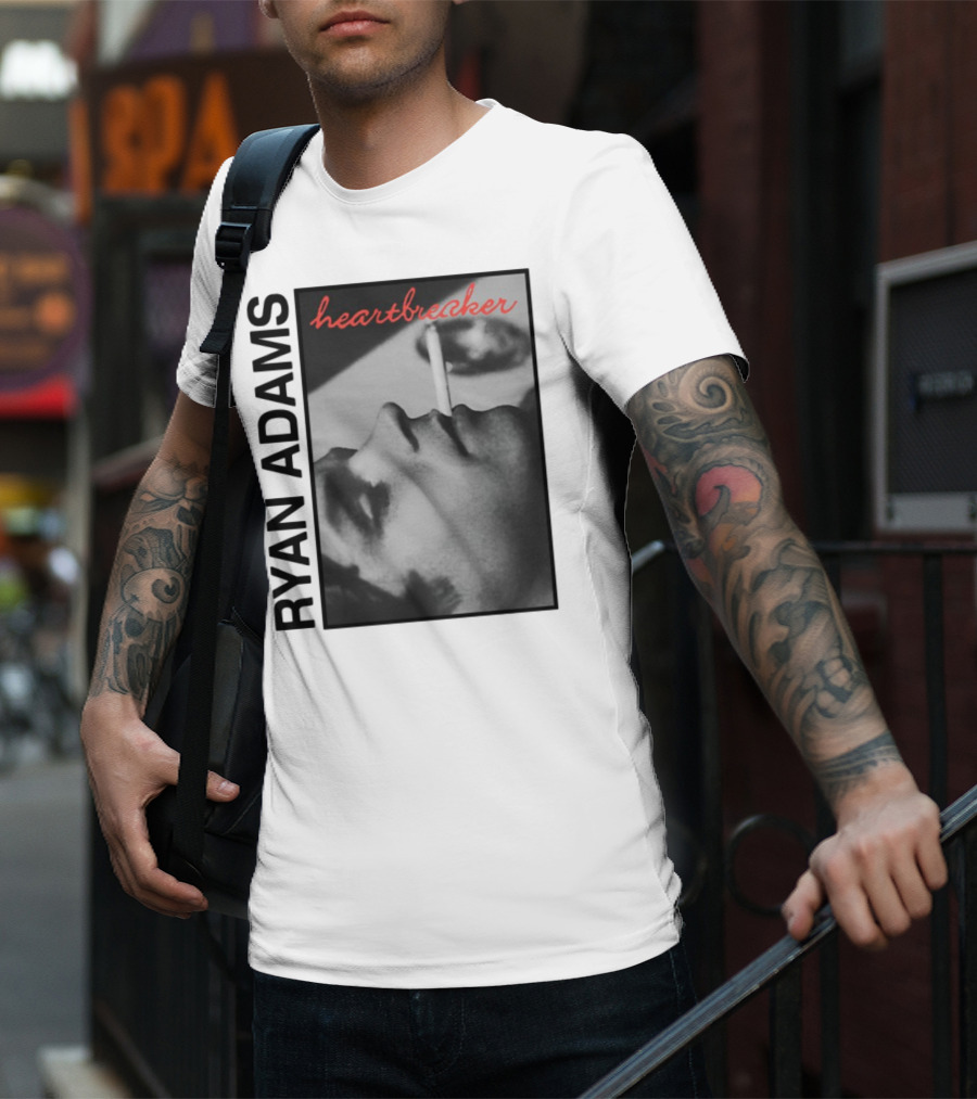 Ryan Adams Heartbreaker Anniversary Cigarette Portrait T-Shirt