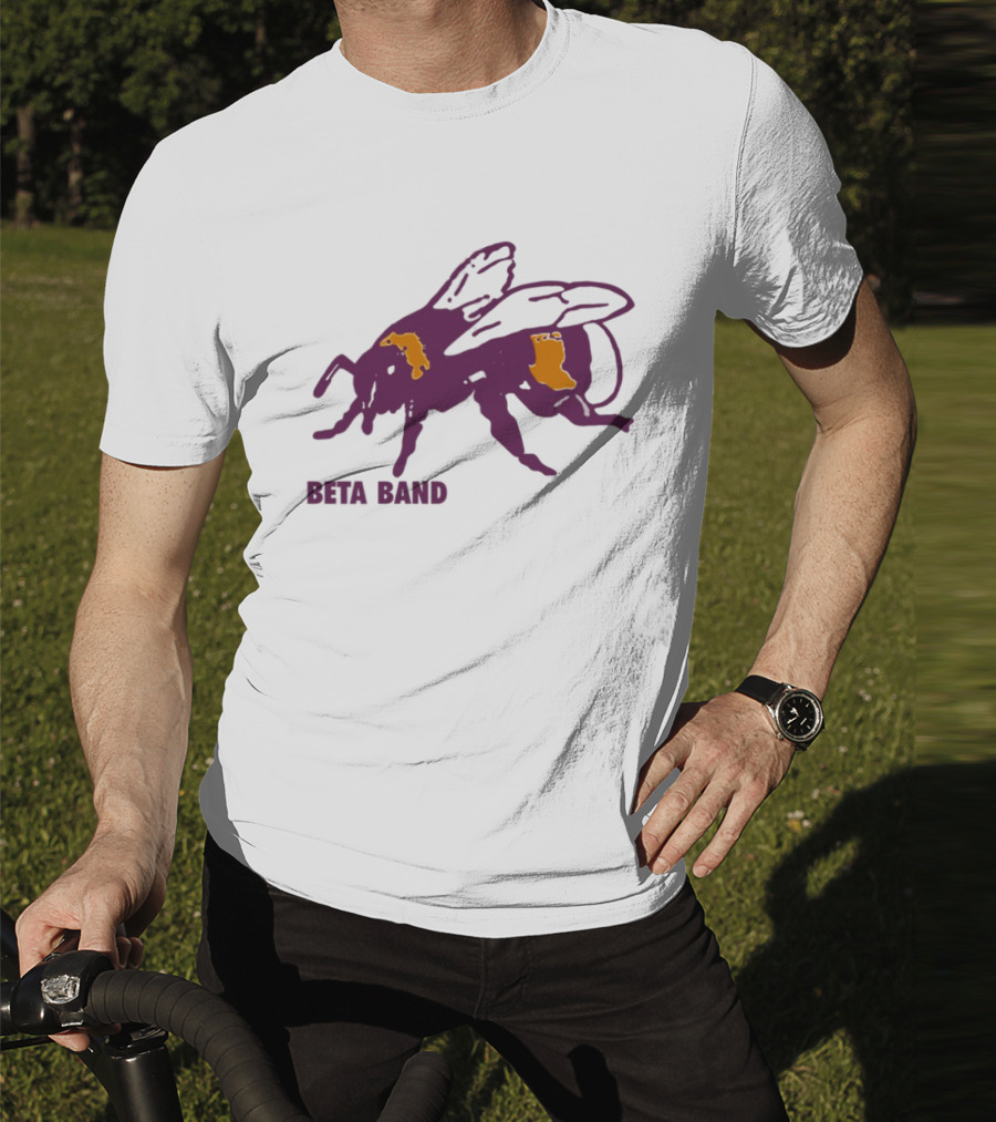 Beta Band Abstract Bee Purple Yellow T-Shirt