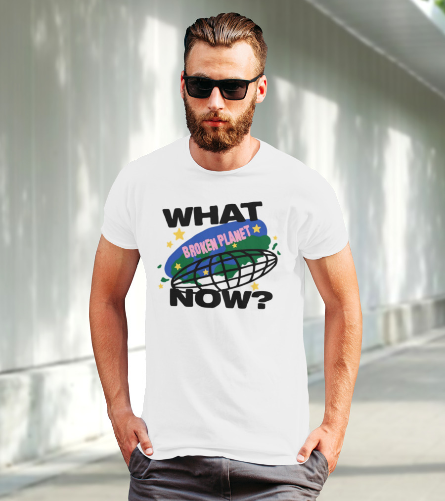 Broken Planet What Now Stars Globe T-Shirt