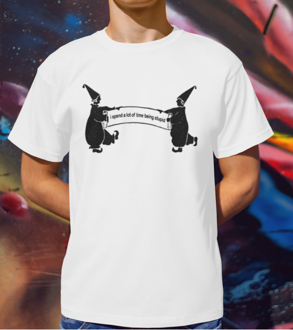Dogecore I Spend A Lot Of Time Being Stupid Funny Meme Doge With Wizard Hats T-Shirt