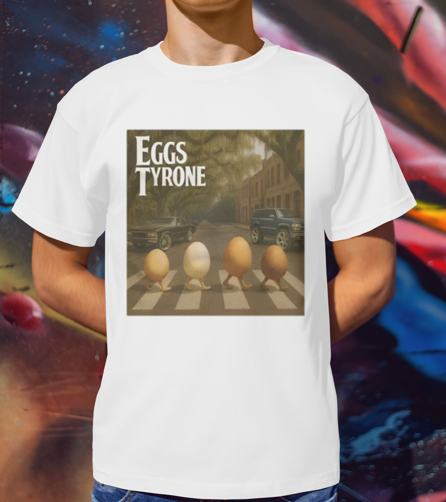 Eggs Tyrone Abbey Road Parody Street Scene T-Shirt