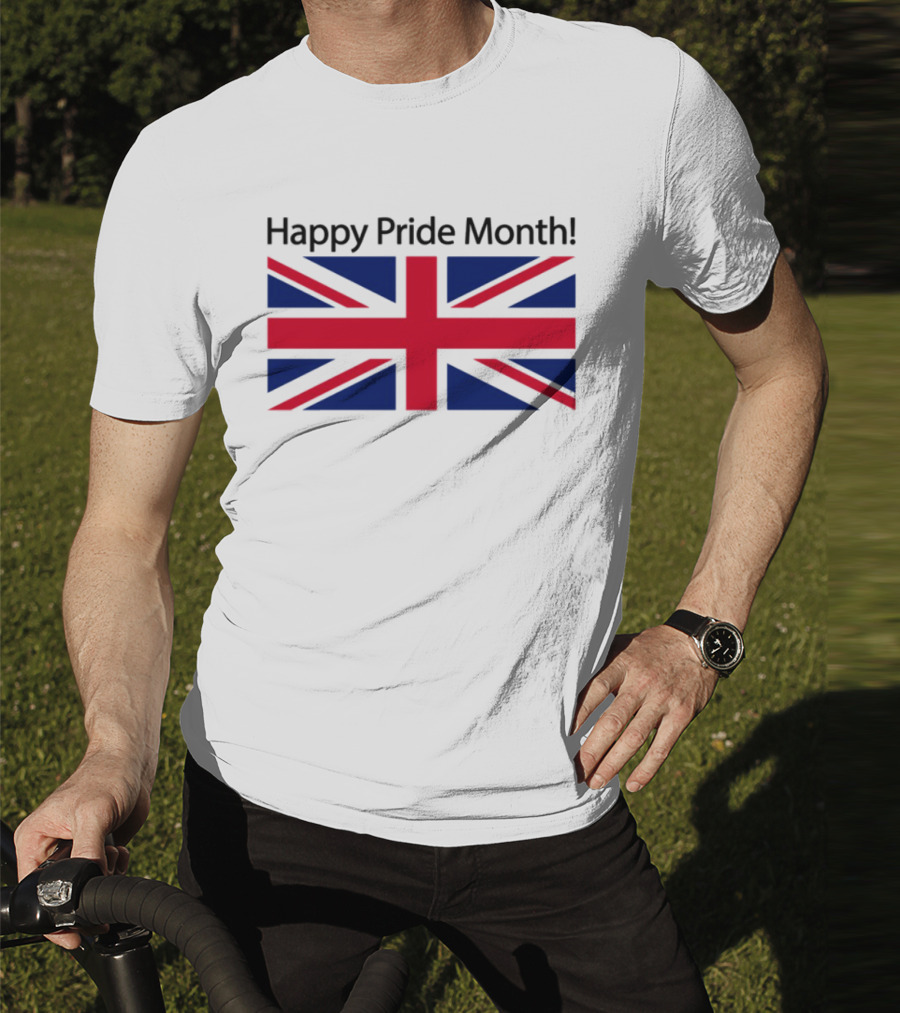 UK Flag Illegalshirts Happy Pride Month American Flag T-Shirt