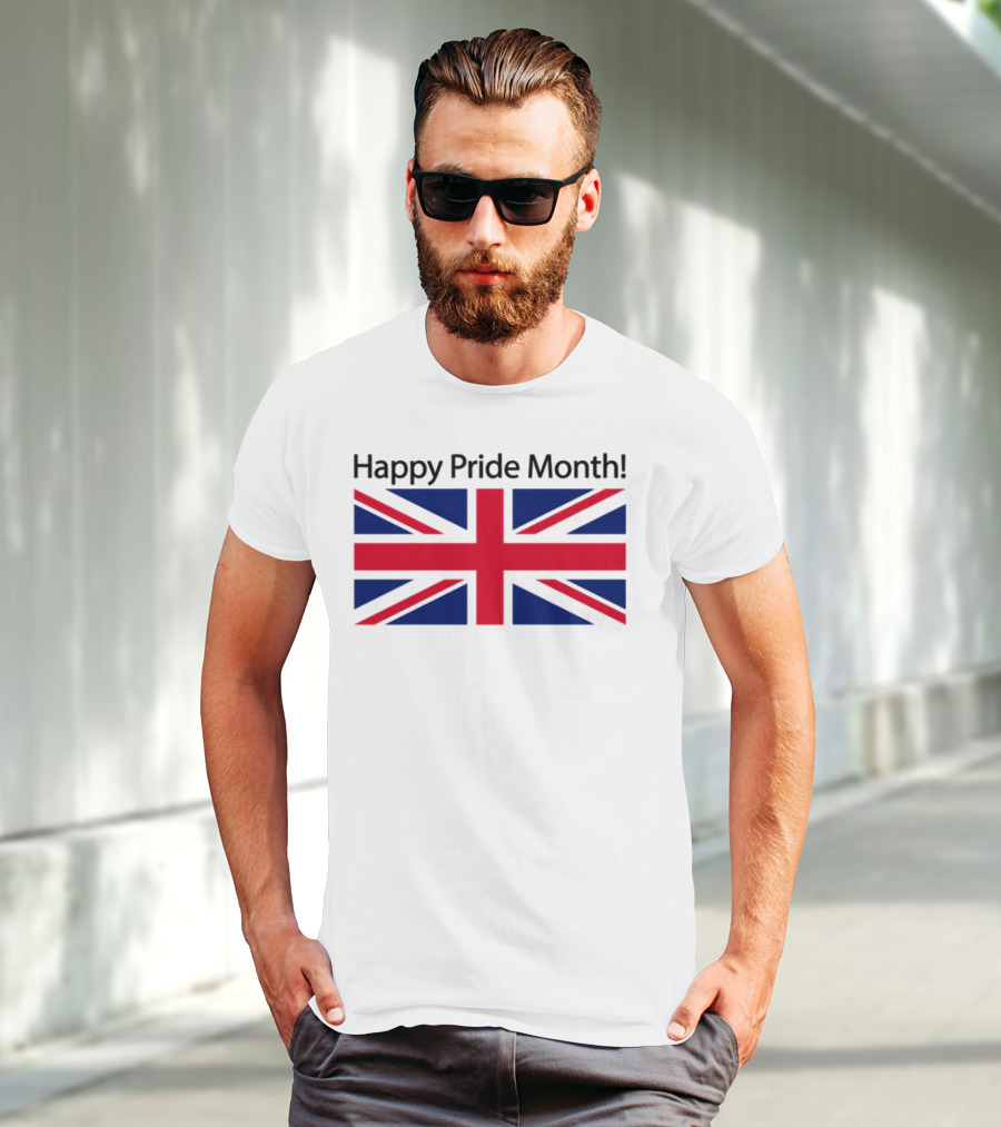 UK Flag Illegalshirts Happy Pride Month American Flag T-Shirt