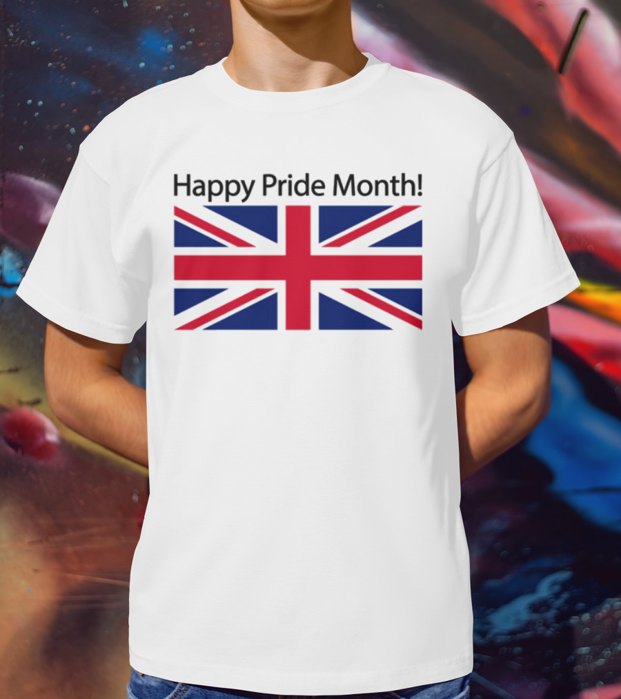 UK Flag Illegalshirts Happy Pride Month American Flag T-Shirt