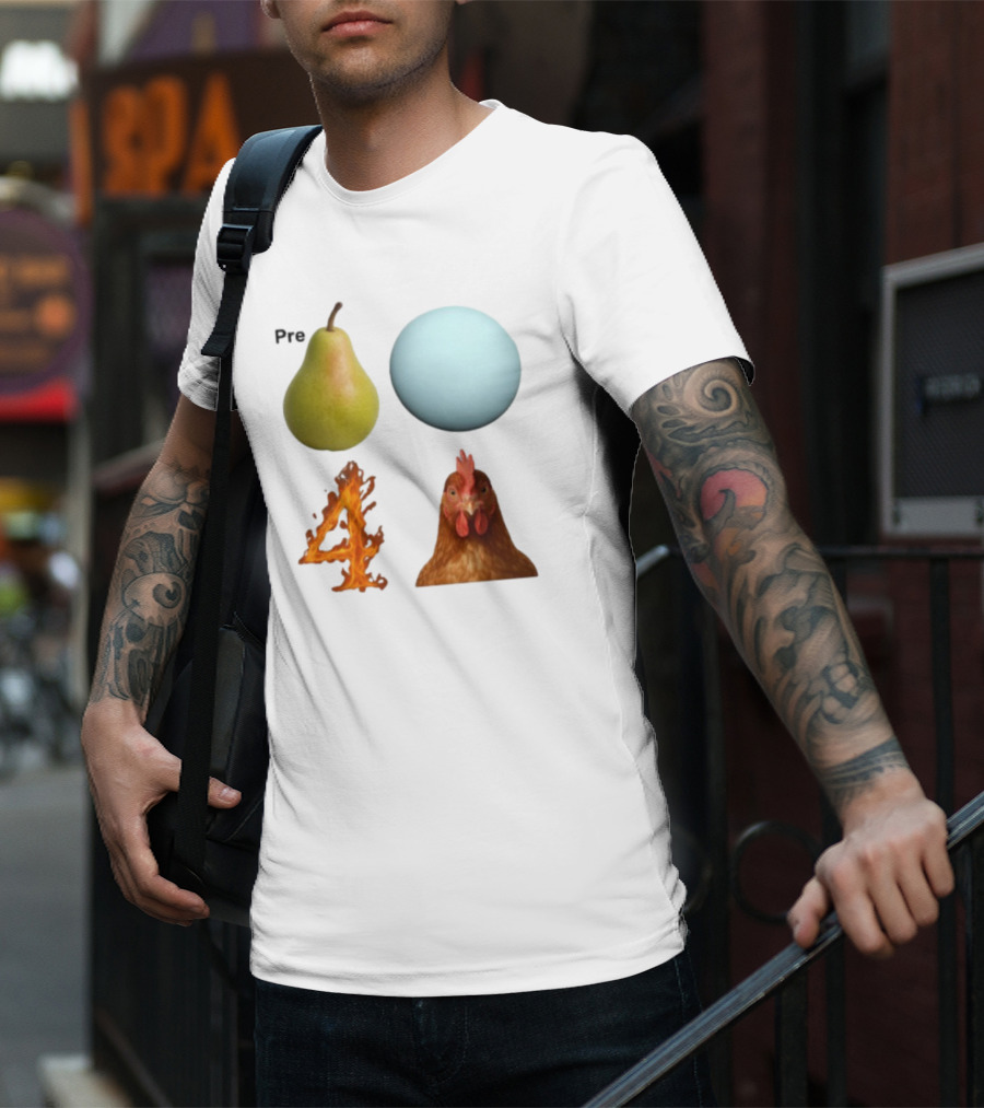 Prepare Pear Sphere Fire Chicken T-Shirt
