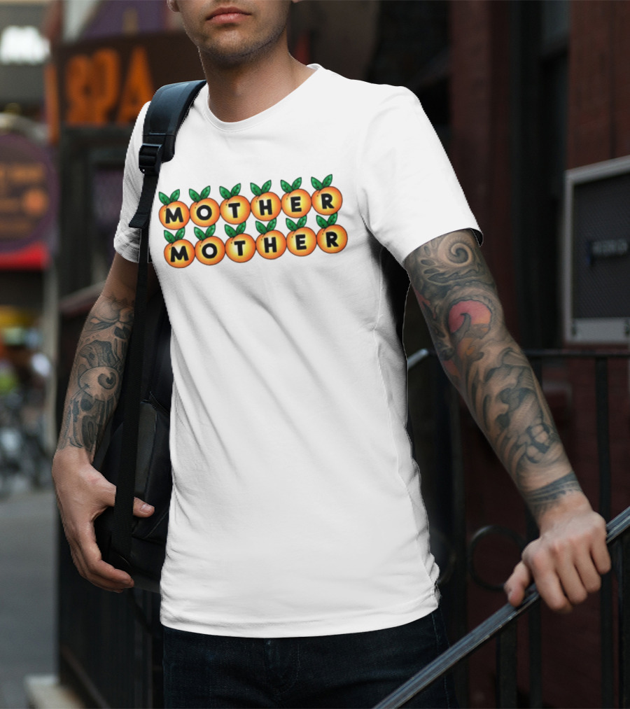 Mother Mother Peach Design Pattern T-Shirt
